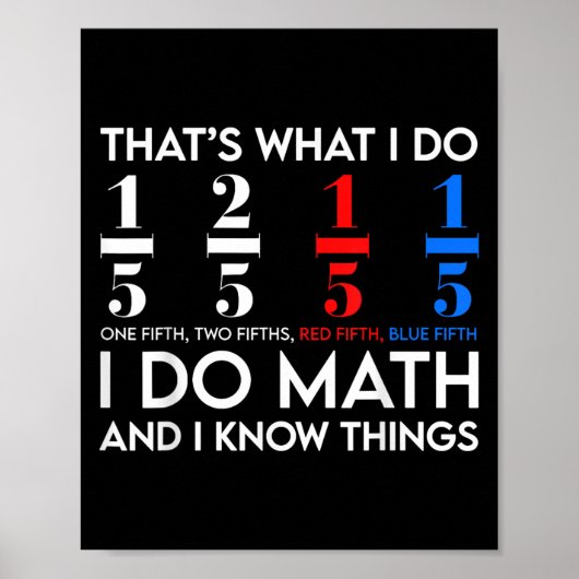 Poster Je fais des maths et je connais des choses Geek ét (Devant)