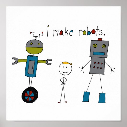 Poster Je fais des robots (garçon) (Devant)