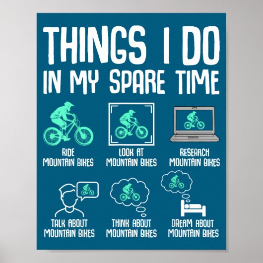 Poster Je fais du VTT en temps libre (Devant)