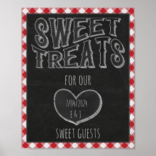 Poster Je fais la fête BBQ Traitements sucrés Signe de fi (Devant)