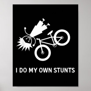 Poster Je fais mes propres cascades à bicyclette