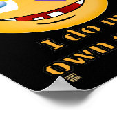 Poster "JE FAIS MES PROPRES PIERRES" drôle (Coin)