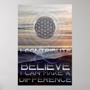 Poster Je fais une différence - Mots d'Affirmation