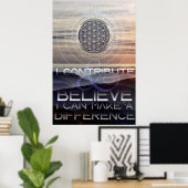 Poster Je fais une différence - Mots d'Affirmation (Bureau à domicile)