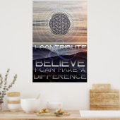 Poster Je fais une différence - Mots d'Affirmation (Cuisine)