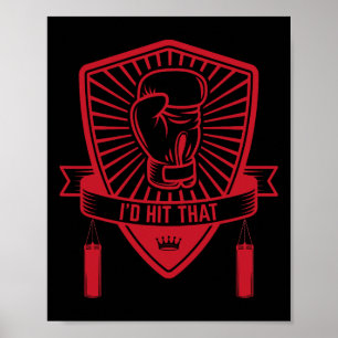 Poster Je frapperais ça - Gant de boxe Comt Sports