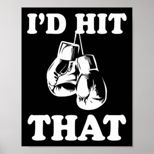 Poster Je frapperais ça - Naughty Humour Funny Boxing Sar