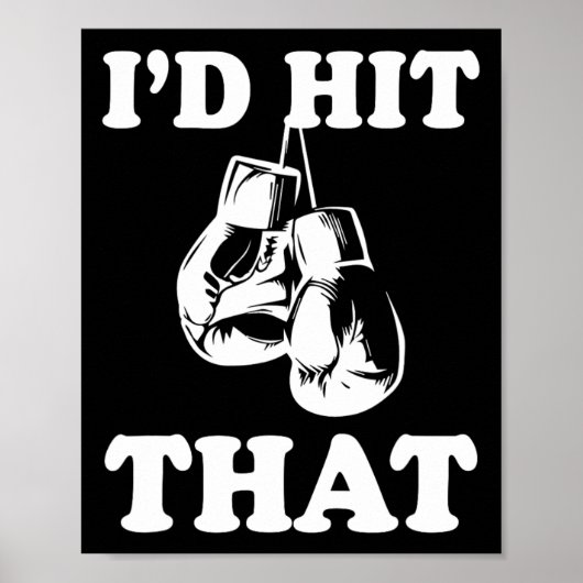 Poster Je frapperais ça - Naughty Humour Funny Boxing Sar (Devant)