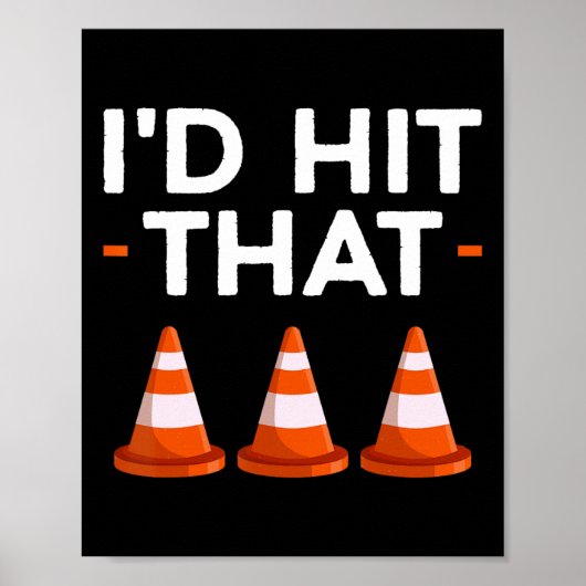 Poster Je frapperais ce costume d'Halloween Cone (Devant)