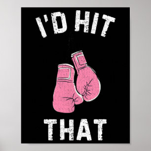 Poster Je Frapperais Que Les Gants Roses De Boxe Entraîne