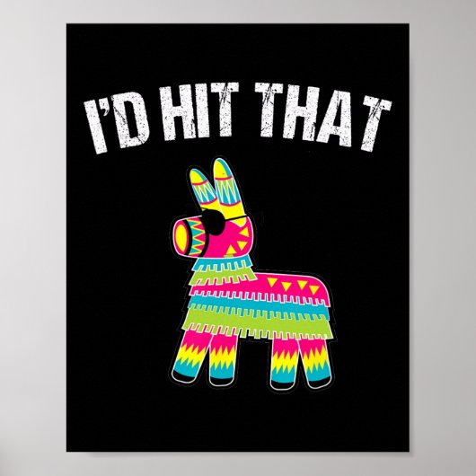 Poster Je frapperais que Pinata Cinco De Mayo Funny Party (Devant)