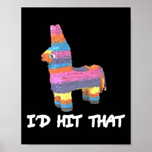 Poster Je frapperais que Pinata Cinco De Mayo Funny Party