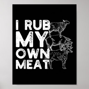 Poster Je Frotte Mon Idée Cadeau De Viande D'Un Chef Barb