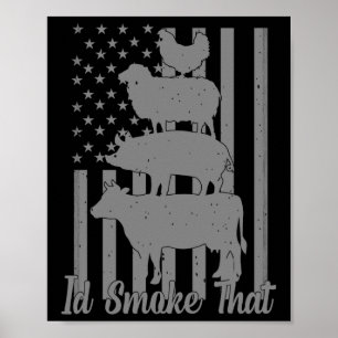 Poster Je Fumerais Ce Grillage Drôle Je Fumerais Que Nous