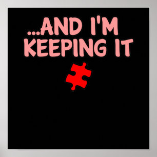 Poster Je garde ça Romantique Valentines Jour Couple grap