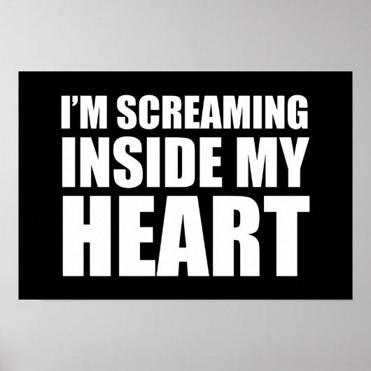 Poster Je hurle dans mon coeur drôle Mème 2020 (Devant)