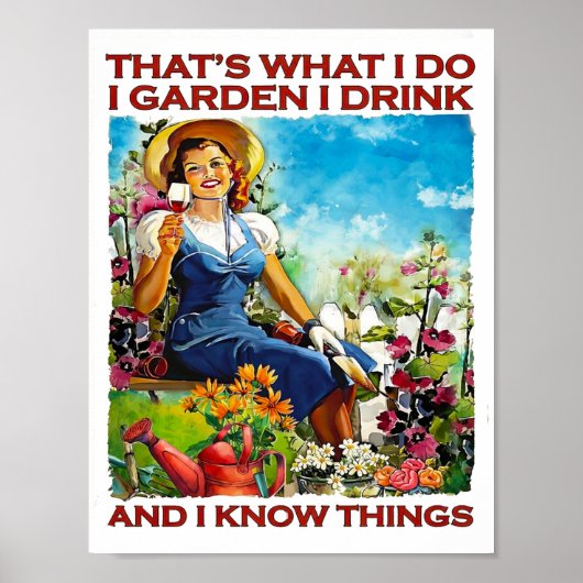Poster Je jardine (Devant)