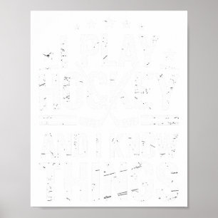 Poster Je joue au hockey et je connais des choses Cadeau