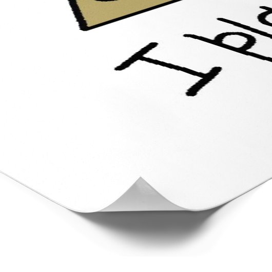 Poster Je joue aux cartes (Coin)