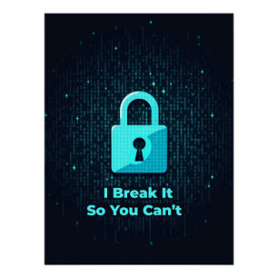 Poster Je le casse pour que vous ne puissiez pas