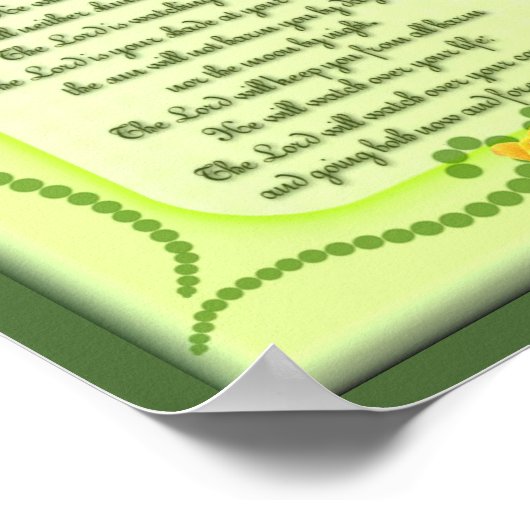 Poster Je lève les yeux vers les collines tranquilles (Coin)