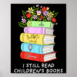 Poster Je lis des livres pour enfants amusant amateur de