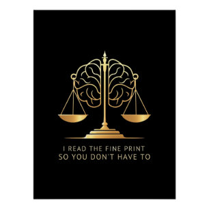 Poster Je lis les petits caractères pour que vous n'ayez