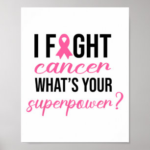 Poster Je lutte contre le cancer Quel est votre super-pui