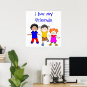POSTER JE LUV MES AMIS (Bureau à domicile)