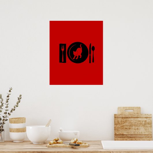 Poster Je mange... (Cuisine)