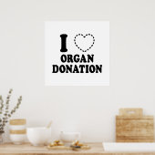 Poster Je {MANGE COEUR} DON D'ORGANE (Cuisine)