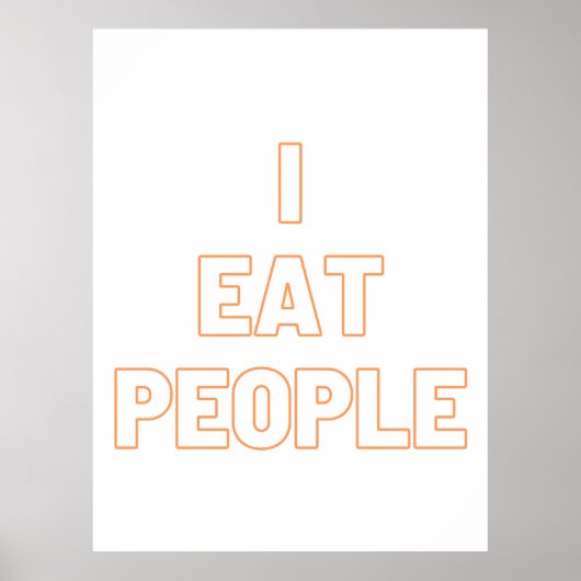 Poster Je mange des gens (Devant)