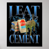 Je Mange Du Ciment Maudit Chat Drôle Mème Curieuse