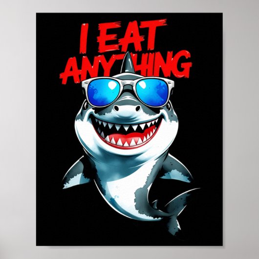 Poster Je Mange N'Importe Quoi - Sticker d'attitude Cool  (Devant)