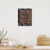 Poster Je Manifeste L'Abondance En Étant Une Affirmation  (Cuisine)