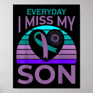 Poster Je Manque Mon Fils Coeur Tournesol Suicide Sensibi