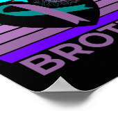 Poster Je Manque Mon Frère Coeur Ruban Sensibilisation au (Coin)