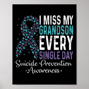 Poster Je Manque Mon Petit-Fils Tous Les Jours - Suicide 