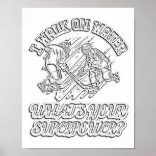 Poster Je marche sur la glace de hockey drôles de cadeaux