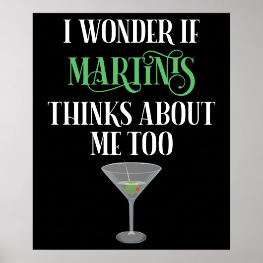 Poster Je me demande si Martinis pense aussi à moi (Devant)