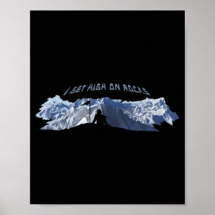 Poster Je Me Déplace Sur Rocks Fun Rock Escalade Humour