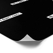 Poster Je me fiche du message sarcastique (Coin)