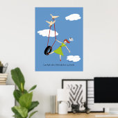 Poster Je me mets haut avec un peu d'aide de mes amis. (Bureau à domicile)