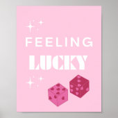 Poster Je me sens chanceuse, fille chanceuse, fille chanc (Devant)