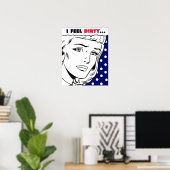 Poster Je Me Sens Dirty Cartoon Girl (Bureau à domicile)