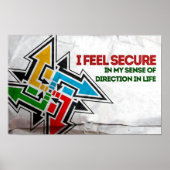 Poster "Je me sens en sécurité" Motivation Affirmation (Devant)