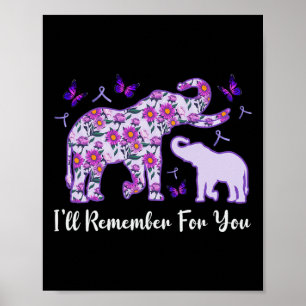 Poster Je me souviendrai de toi Eléphant Violet Heimerhei