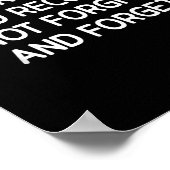 Poster Je Me Souviendrai Et Recouvrirai Ne Pas Pardonner  (Coin)