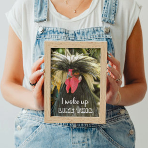 Poster Je Me Suis Réveillé Comme Ce Mème De Poule Aux Che