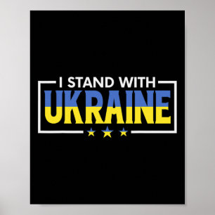 Poster Je me tiens avec la fierté de l'Ukraine Vintage ré